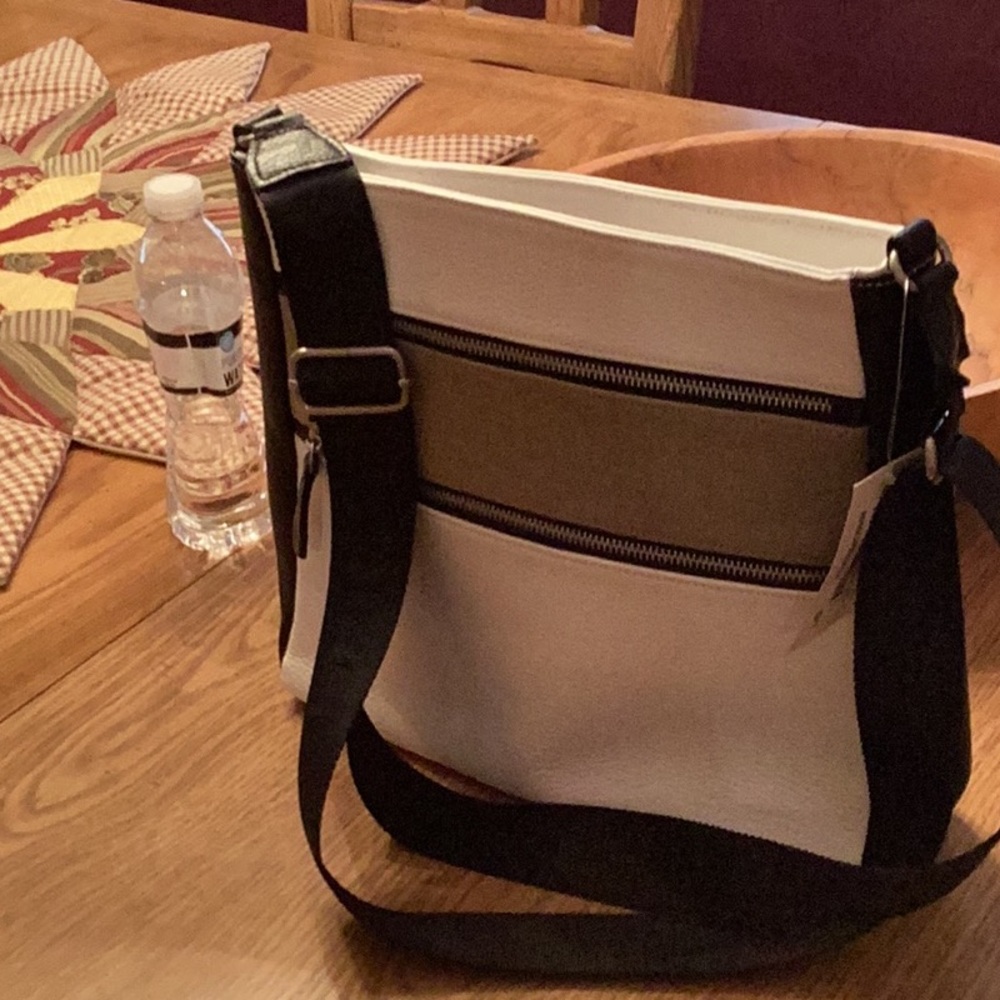 Stylish White and Black Brigantine Bag